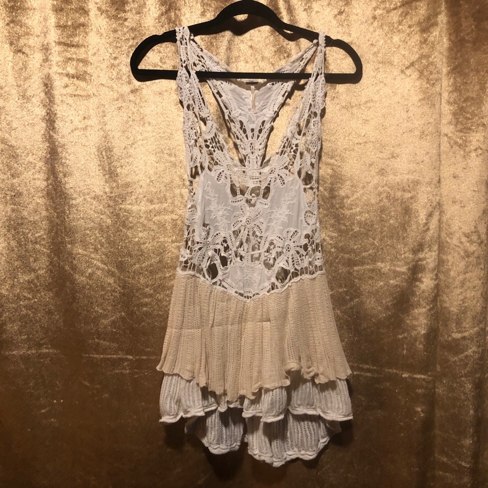 Lacey Free People tank dress with knit trim